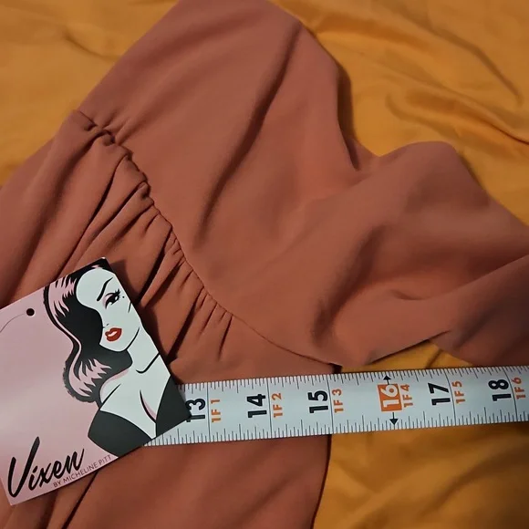 Vixen by Micheline Pitt Dusty Pink Starlett Dress. - Picture 5 of 6